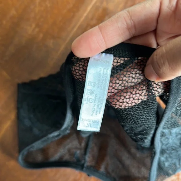 Lace Black Panties Lace Rose Design Size XL - Picture 4 of 10